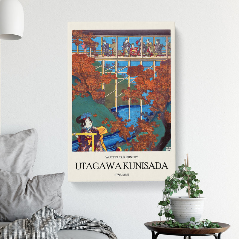 Autumn Garden by Utagawa Kunisada - Wrapped Canvas, 60cm H x 40cm W x 3cm D