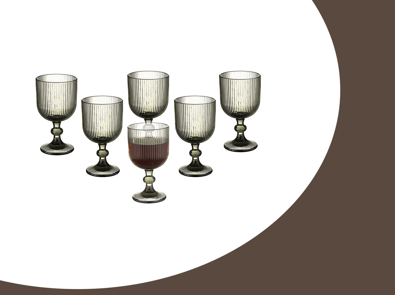 Eternal Night 6 - Piece 12oz. Glass Drinking Glass Glassware Set