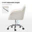 Chaise de travail moderne en velours avec dossier capitonné Vernese-588777091