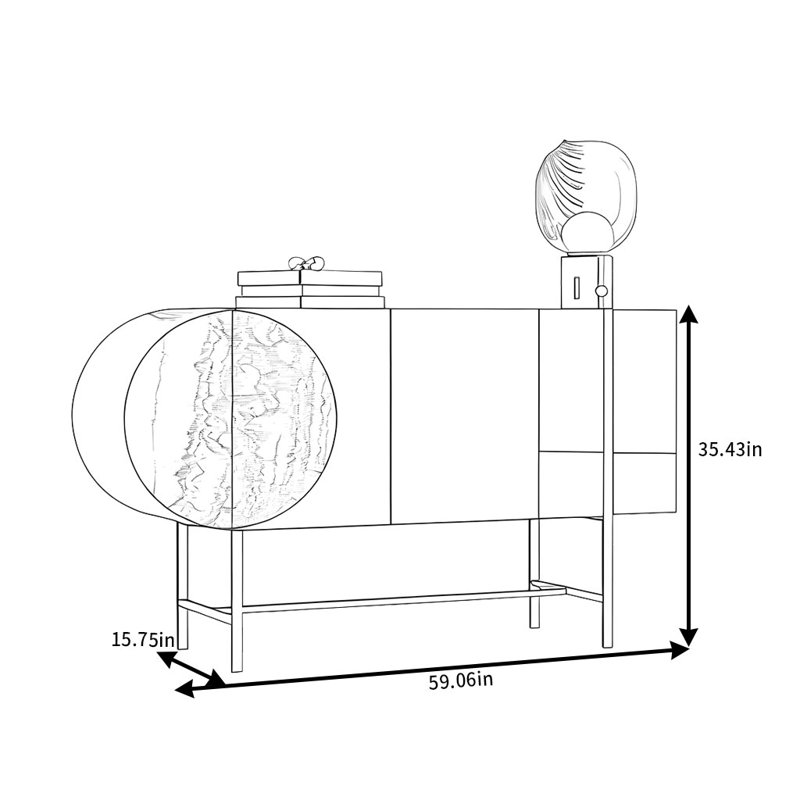 Buffet A Light Luxury, Brun