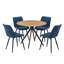 Holmen Round Metal Base Dining Table-748653571