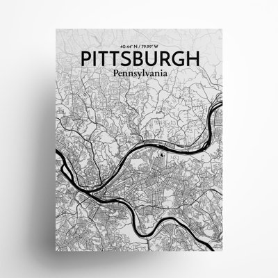 Pittsburgh City Map, impression