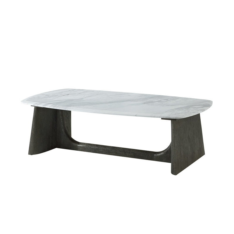 Repose Marble Top Single Coffee Table, Charcoal