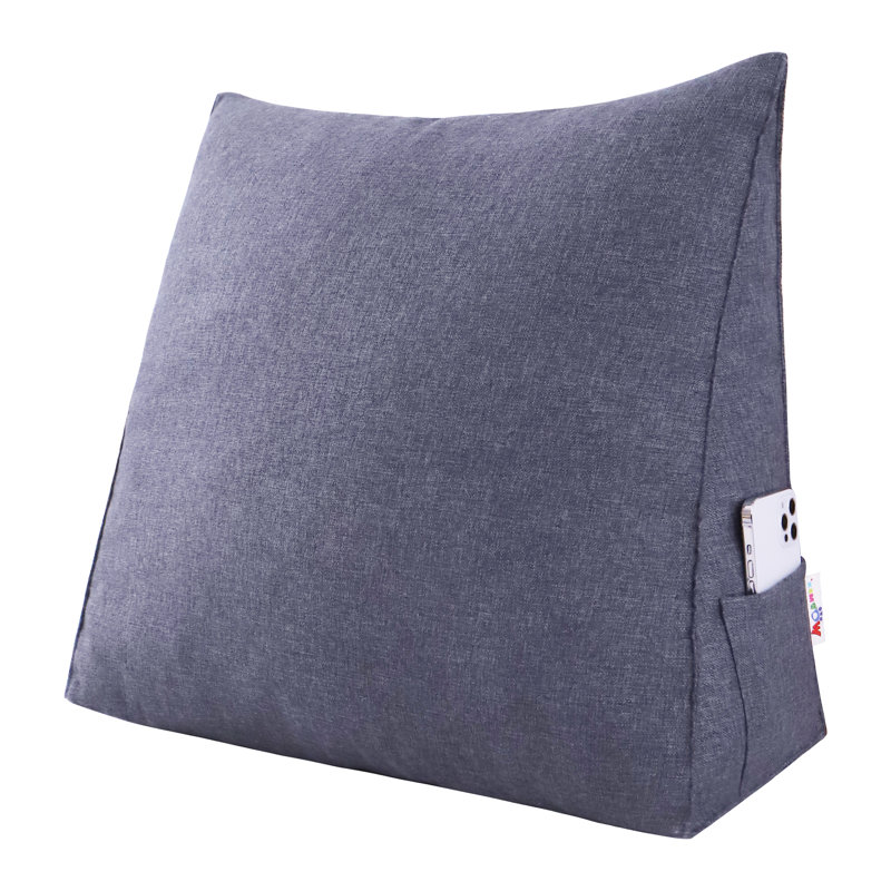 Sit-up Back Comfort Bed Sofa Wedge Throw Pillow, Sitting up Back Support for Reading & TV Watching