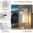 Motion Sensor Outdoor Wall Sconce, White Rectangular Metal Frame With Tempered Glass Shade, Waterproof Exterior Lantern For Garage Entryway Yard(Set Of 2)-637402634