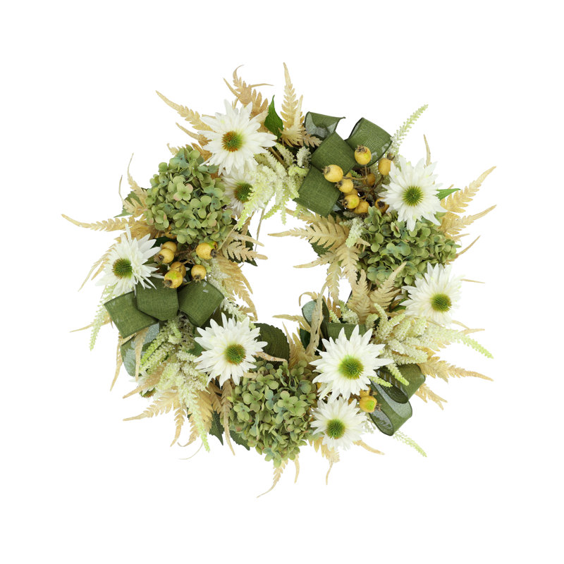 Hydrangea Fall Wreath and Centerpiece
