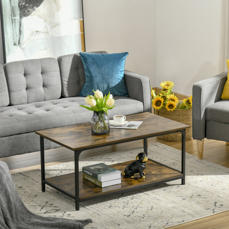 Table basse à 4 pieds avec rangement