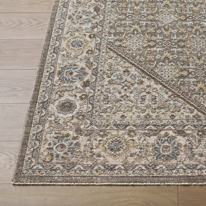 Moroccan Area Rug, Rectangle 200 x 290 cm, Taupe/Brown/Grey