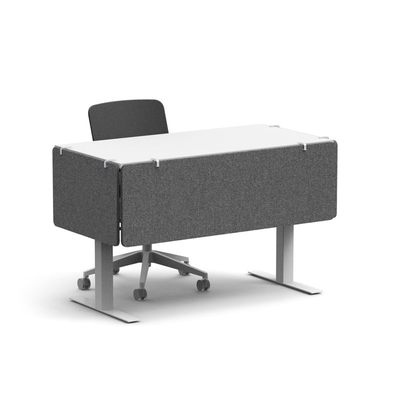 Panneau de modestie en tissu Pinnable, H 16,5 po x L 27 po, Gris foncé