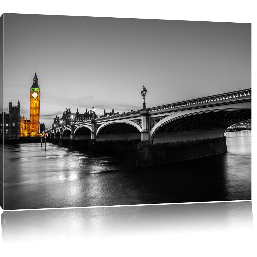 Leinwandbild Westminster Bridge und Big Ben