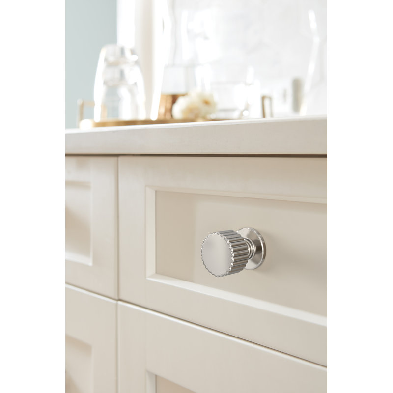 Bouton d'armoire, Nickel poli, 1 1/8"