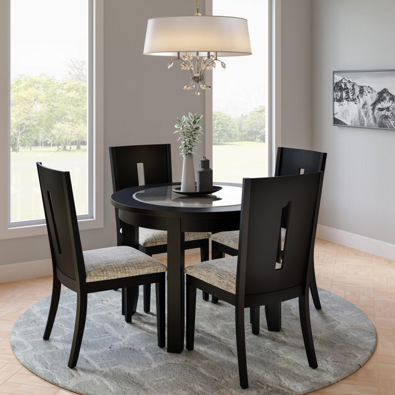 Jessim 4 - Person Dining Set, Black