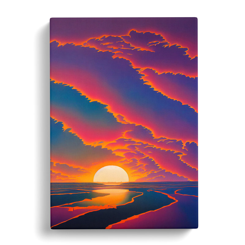 Dreamy Ocean Sunset - Wrapped Canvas, 50cm H x 35cm W x 3cm D