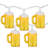 10-Count Beer Mug Summer Outdoor Patio String Light Set 7.25ft White Wire