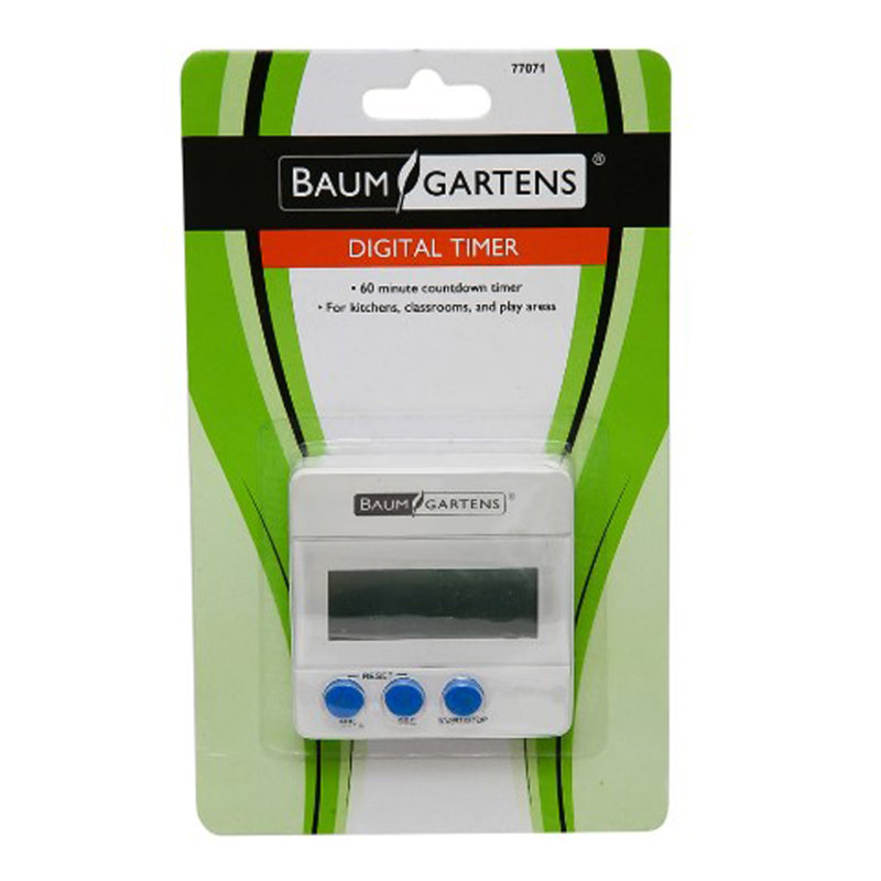 Minuterie numérique Baumgartens, 0-60 minutes, blanc