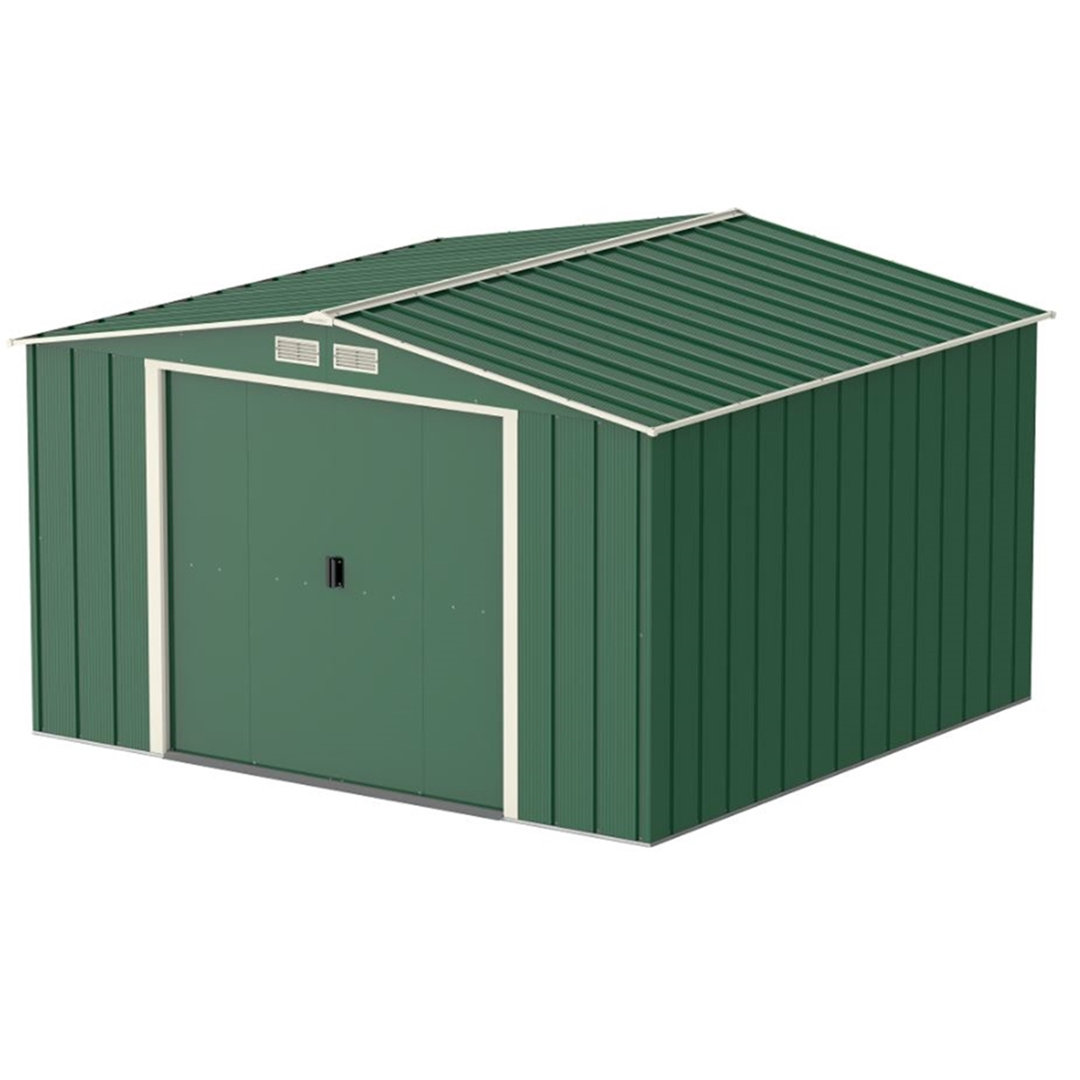 Salford 10 ft. W x 10 ft. D Metal Garden Shed
