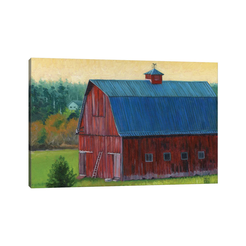 Henry Strong Barn by Stacey Neumiller - Painting on Canvas, 66.04cm H x 101.6cm W x 3.81cm D, Wrapped Canvas