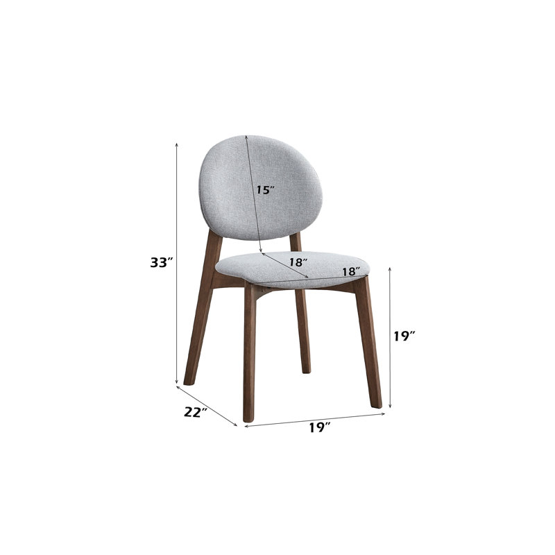 Ensemble de 2 chaises d'appoint Hadasa, Gris clair