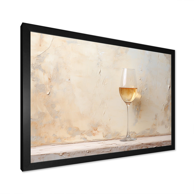 Minimalisme vin champagne, H 16 po x l 32 po x P 1 po, Cadre simple noir
