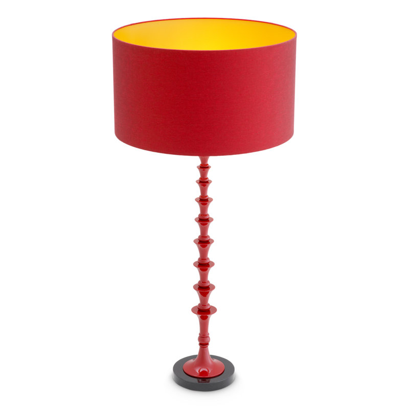 Arabella Table Lamp, Bordeaux Red, Red