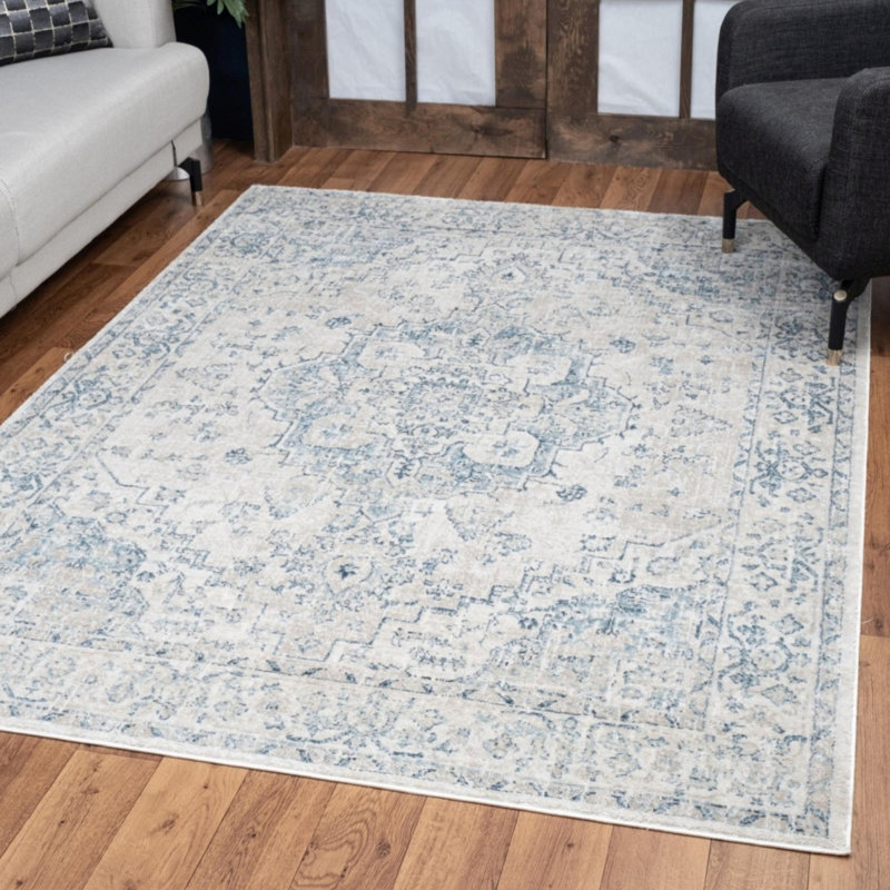 Tapis ivoire Noble, Rectangle 5 pi 3 po x 7 pi 3 po