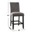 De 2 chaises de salle à manger en tissu rembourré gris