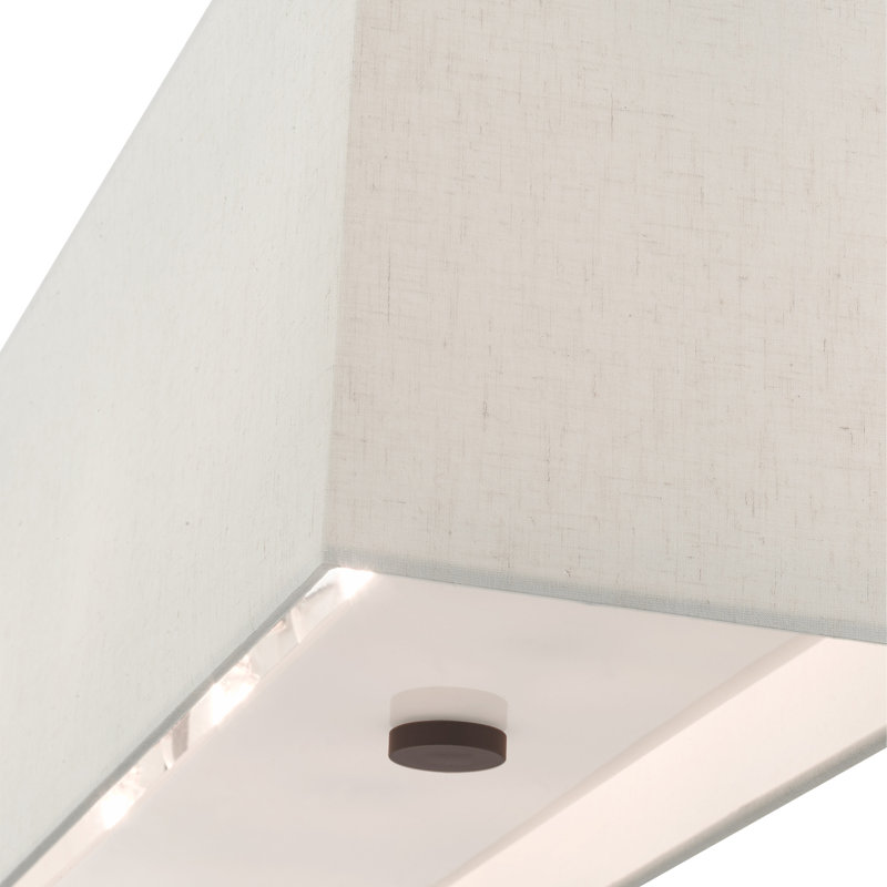 Ajanee - Light Pendant, 11.5" H x 36" W x 8.5" D, English Bronze, Oatmeal
