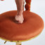 Tabourets de bar modernes dorés de 2 avec coussins moelleux et pieds robustes en métal pour différents environnements