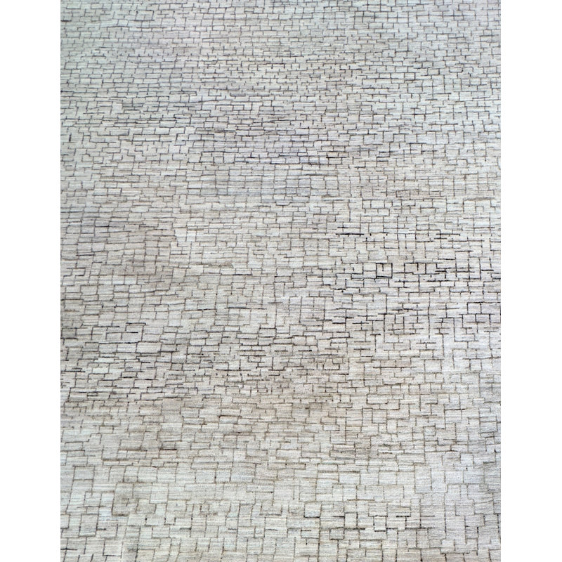 Proprietary Patterns Wool Abstract Area Rug in Bleeker Beige, Rectangle 12' x 15'
