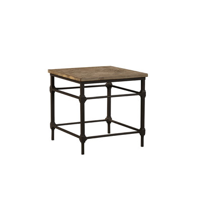 Coldiron Solid Wood Top End Table