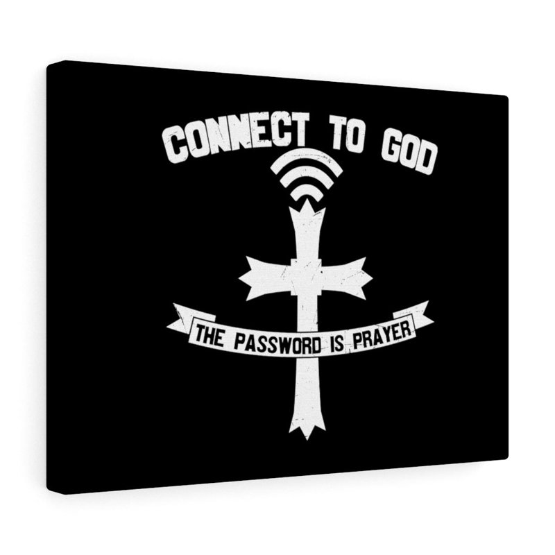 Connect To God - Wrapped Canvas Print, 28cm H x 36cm W