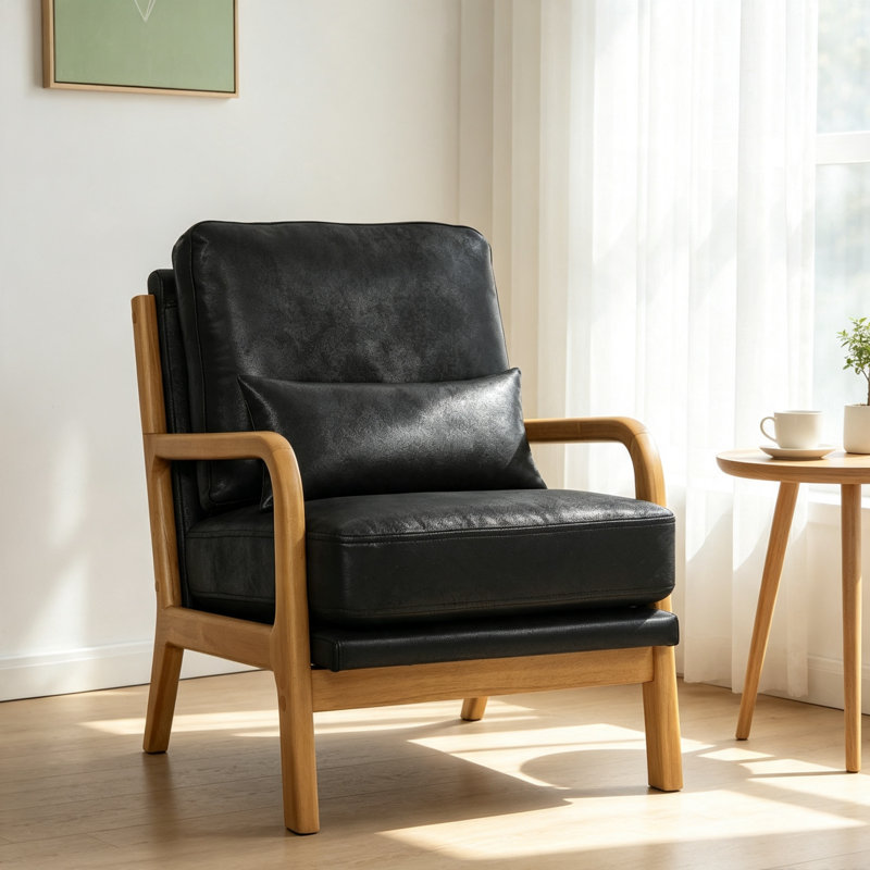 Fauteuil rembourré en tissu l 26 po