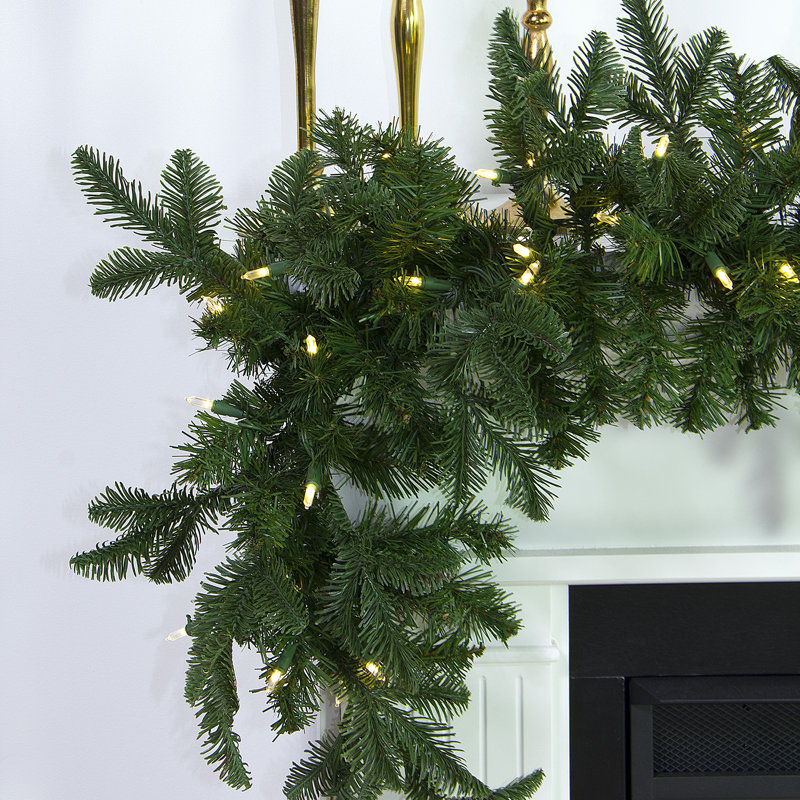72'' in. Lighted Faux Garland