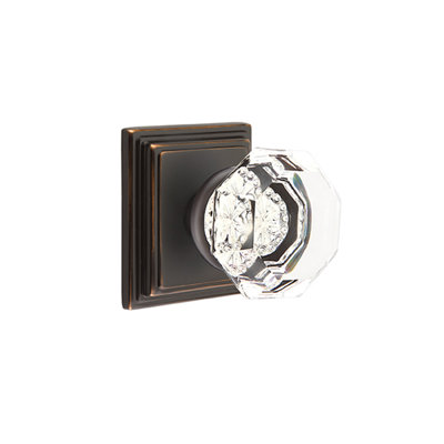 Ensemble de boutons de passage Emtek avec rosette Wilshire et bouton Old Town