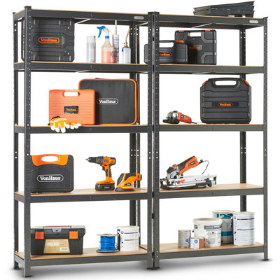 90cm W Steel Height -Adjustable Shelving Unit