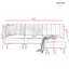Canapé-lit modulaire réversible avec 2 coussins -397131604
