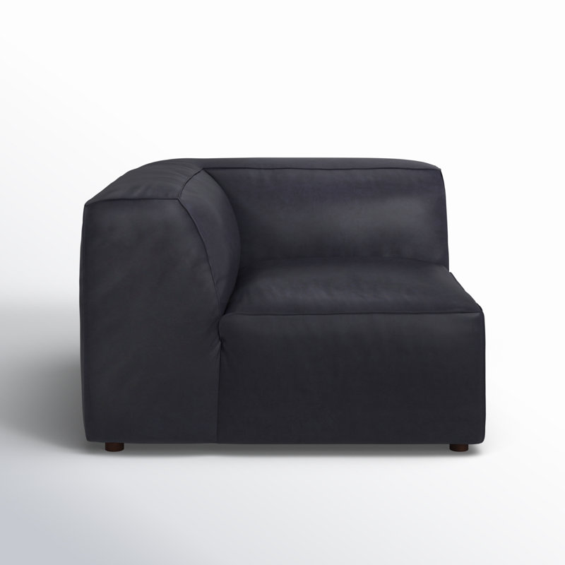 Form Corner Chair Espersso Brown, Black Top Grain Leather