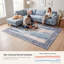 Tapis Harbor Modern à poils courts, style aquarelle abstraite, bleu marine, turquoise, gris, crème et rose, lavable à la machine, antidérapant, pour l'intérieur et l'extérieur, adapté aux animaux domestiques, idéal pour le salon, la chambre, la salle à manger, l'entrée, le couloir, le bureau-717612674