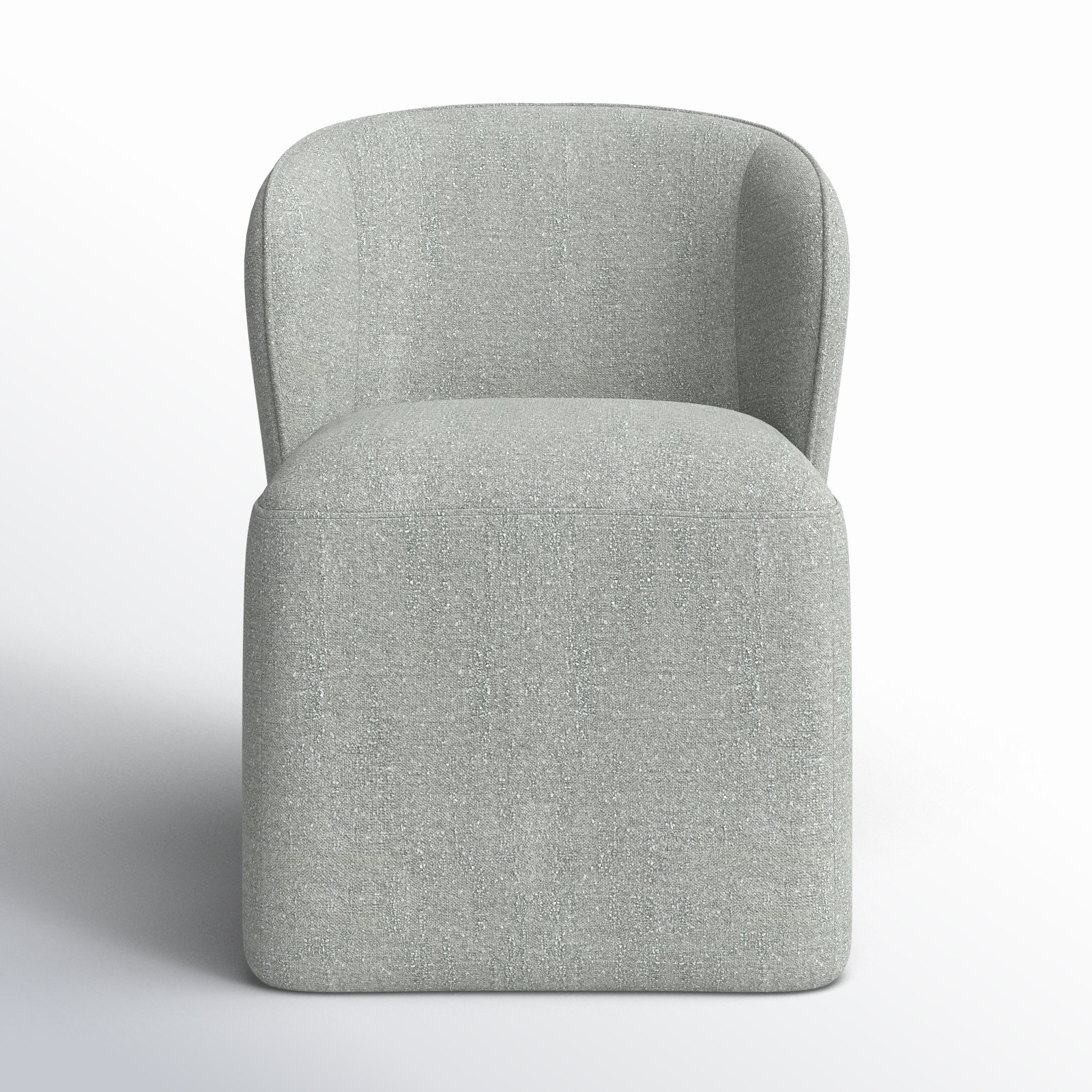 Niha Swivel Linen Dining Chair, Mellow Gray Chenille