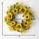 Artificial Sunflower & Eucalyptus Lighted Polyester Wreath
