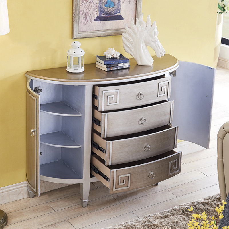 Armoire d'entrée simple en demi-cercle, Argent
