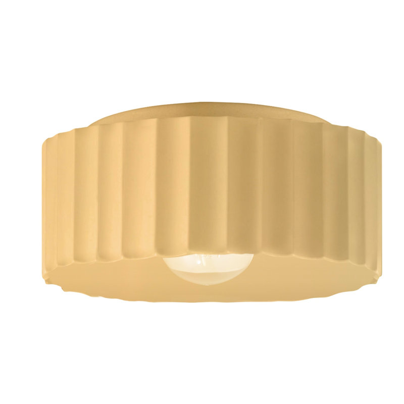 Colgate Outdoor Flush Mount, 6.5" H x 13" W x 13" D, Muted Yellow