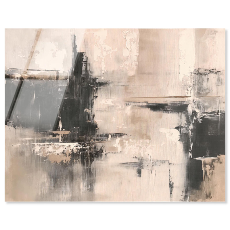 «Grainy Wall Echoes I», reproduction d'art acrylique par Art Remedy, H 30 po x l 36 po