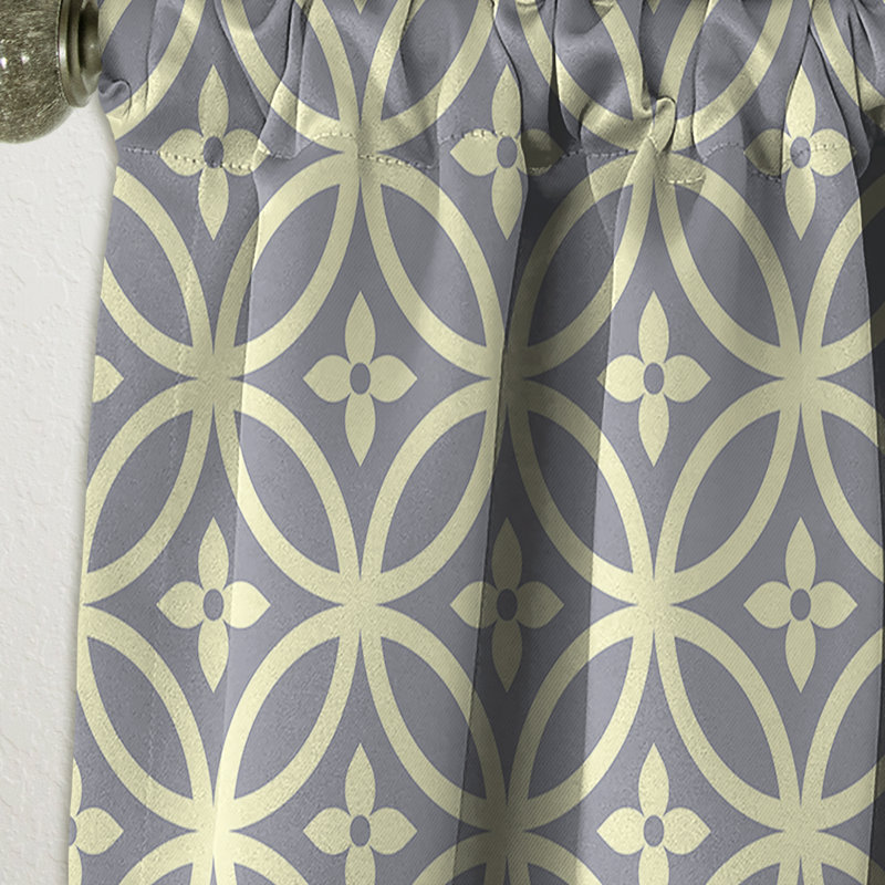 Geometric Curtain Panel, Colourful Modern Pattern Blackout Decor - Colourful Geometry In Pink Blue Yellow And Black