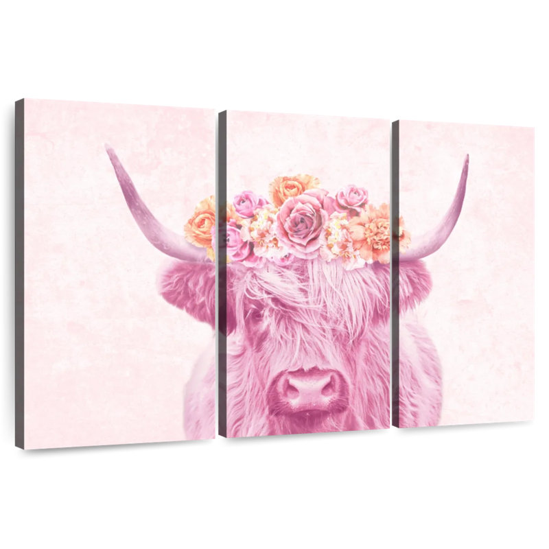 Brampt Cow Flower Crown, 24" H x 38" W