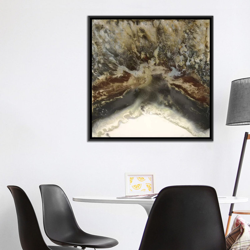 « terre united », reproduction d’art sur toile, H 37 po x l 37 po x P 1,5 po, Toile avec cadre noir