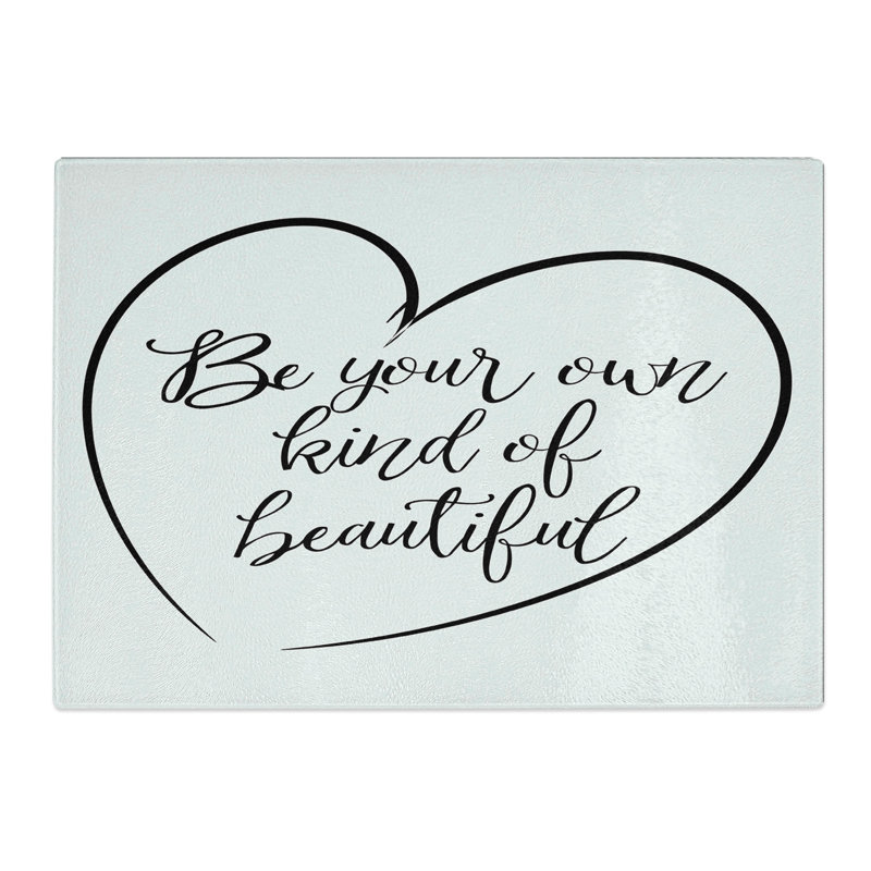 Own Kind of Beautiful Typography Chopping Board, 0.4cm H x 20cm W x 28.5cm L