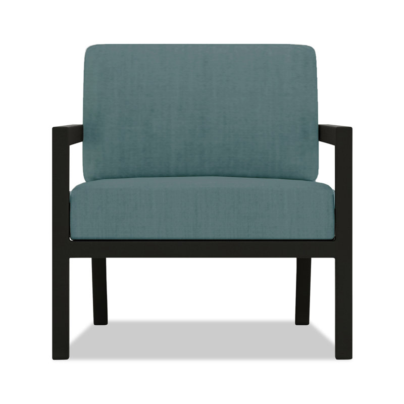 Vivant Patio Chair with Sunbrella® Cushions, Black, Spectrum Indigo Sunbrella®