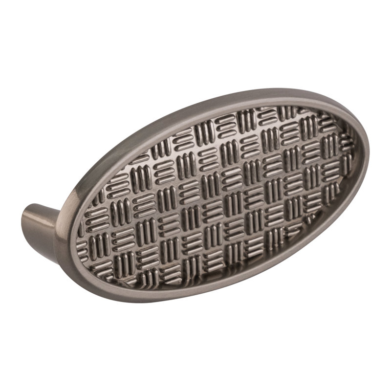 Brixwell BXB22162G10 Armoire de cuisine de forme oblongue à poignée coupelle 3 po nickel satiné d'un centre à l'autre