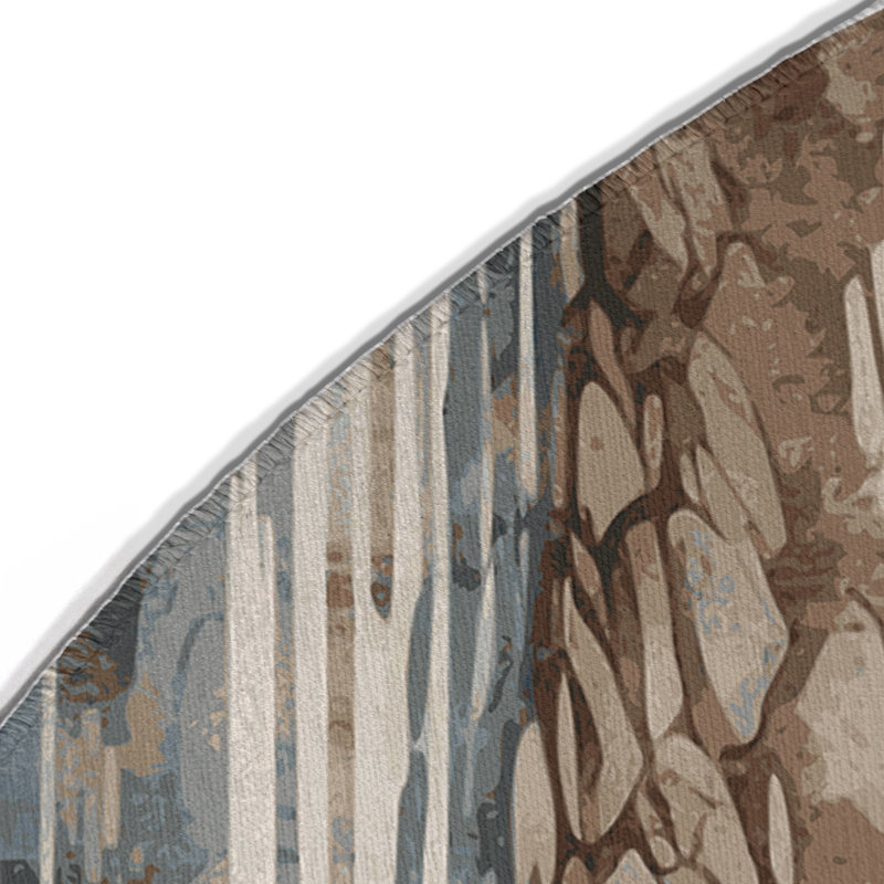 Enchanted Walls Indoor And Outdoor Area Rug, Round 5'